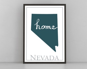 Nevada Map Wall Art, Nevada Modern Map Print, City map wall decor, Nevada City Poster Print, State Poster, Home wall art, Office wall decor