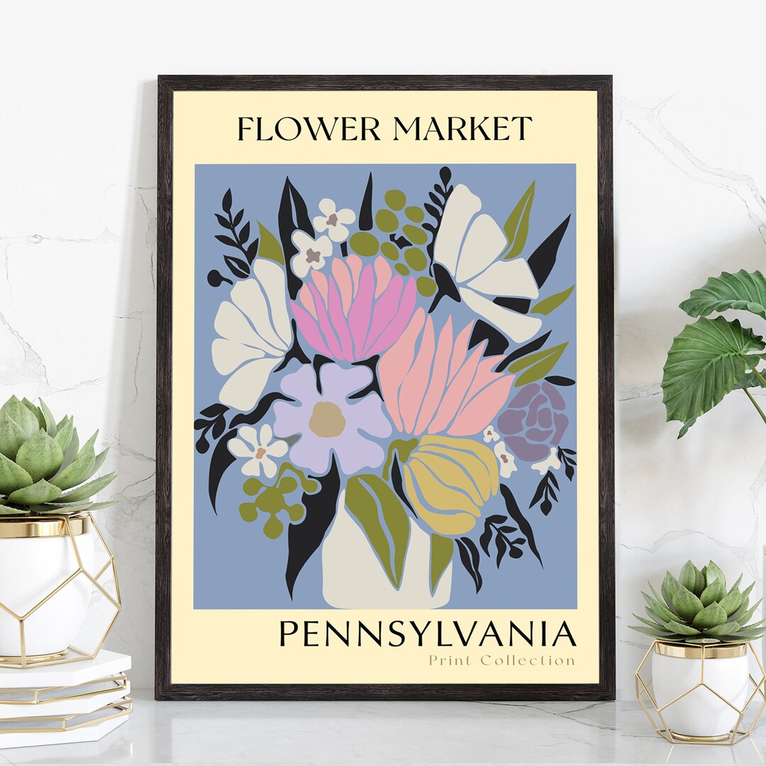 Pennsylvania State Flower Print, States Poster, Pennsylvania Flower ...
