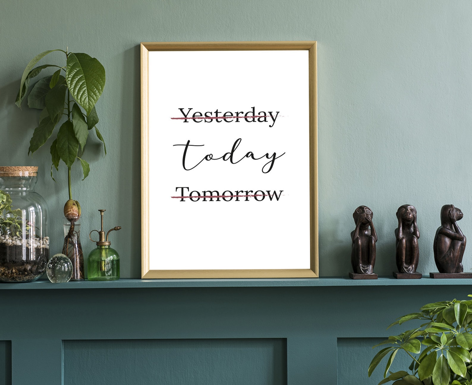 Yesterday Today Tomorrow, Office Wall Decoration, Kids Room Wall Art ...