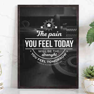 Gym wall art, Gym Poster, Gym quote, Gym Décor, Home gym, Home gym décor, Home gym poster, Inspired poster, Fitness décor,Motivational quote