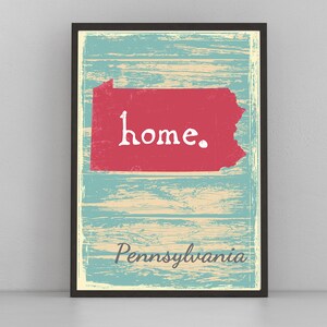 Retro Style Travel Poster, Pennsylvania State vintage poster print, Home wall decoration, Office Wall art, Poster Print, Pennsylvania Poster