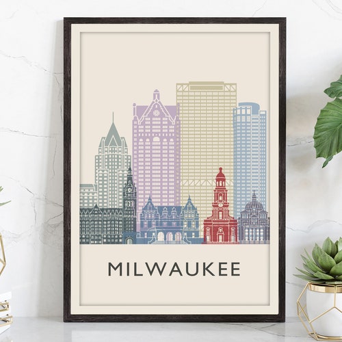 Milwaukee Poster Milwaukee Wall Art Milwaukee Print Etsy