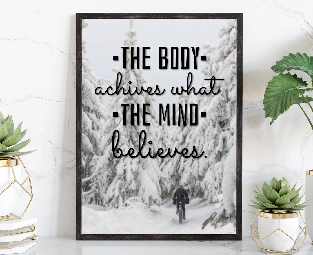 Gym Wall Art Poster Print, Workout Quotes, Home Fitness Wall Decoration ...