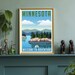 Retro Style Travel Poster, Minnesota, Vintage Rustic Poster Print, Home ...