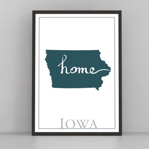 Iowa Map Wall Art, Iowa Modern Map Poster Print, Home Wall Decor, City Map, Iowa City Poster Print, Iowa State Poster, Home wall decor, Gift