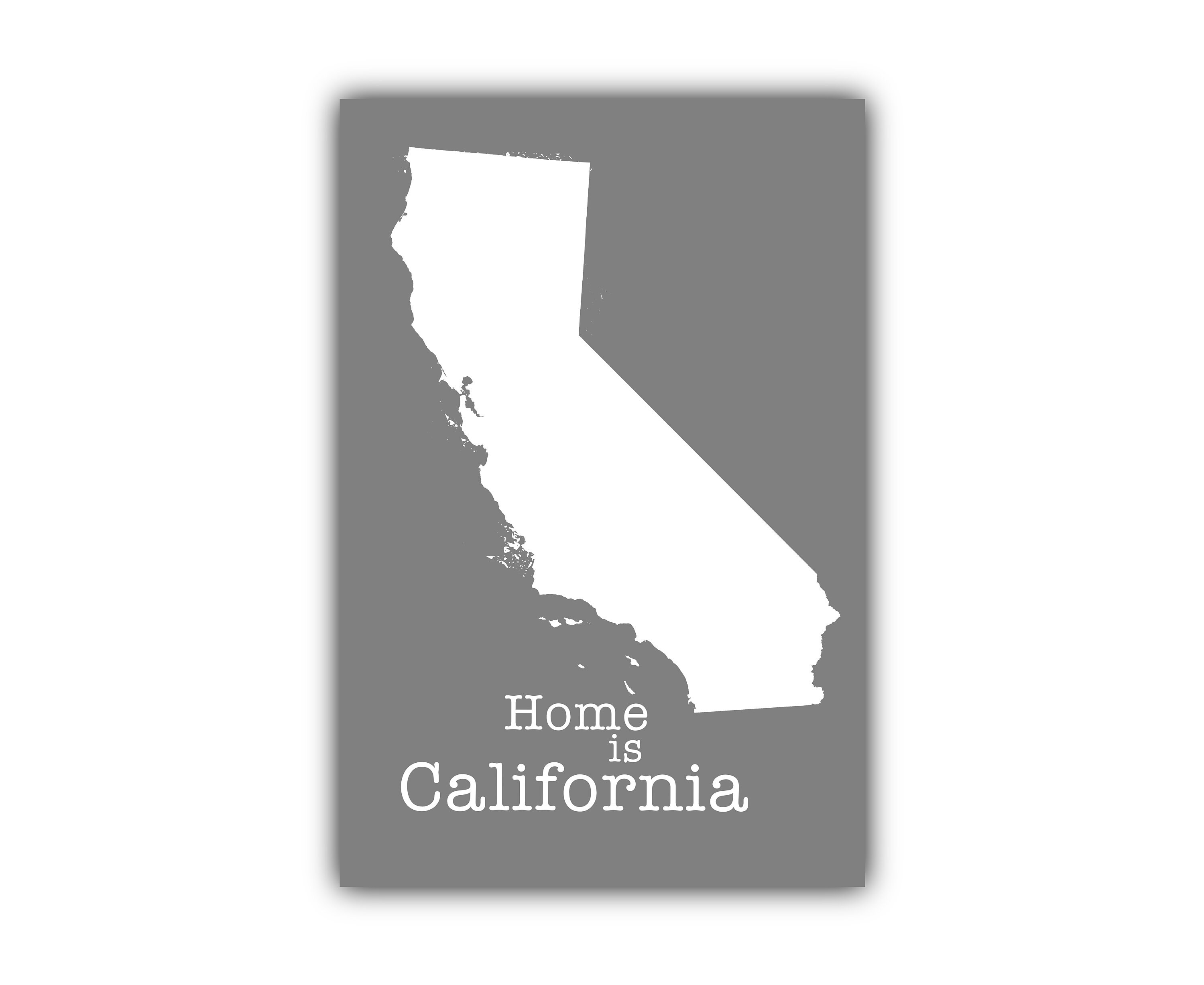 California Map Wall Art California Map City Map Wall Decor Etsy