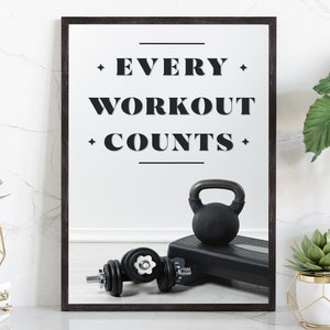 Gym wall art, gym poster print, gym decoration, fitness room wall art, workout quotes, home gym poster, inspired poster, motivational poster