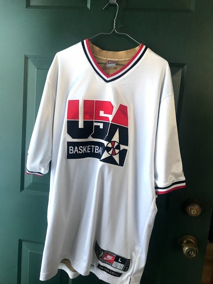 Rare Vintage Nike Dream Team II USA 1996 Olympics Karl Malone Jersey size  XL