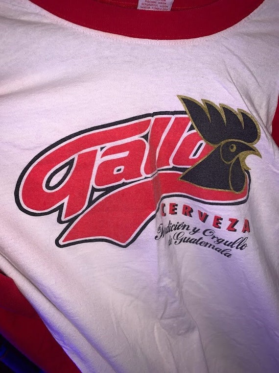 Retro Tallo Cerveza baseball T-Shirt Sz L/XL