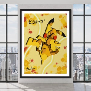 Pikachu Shadow style Print