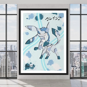 Glaceon Shadow style Print