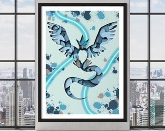 Articuno Shadow style Print