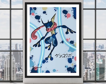 Greninja Shadow style Print