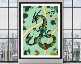 Impresión estilo Sombra Rayquaza