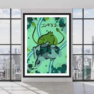 Bulbasaur Shadow style Print