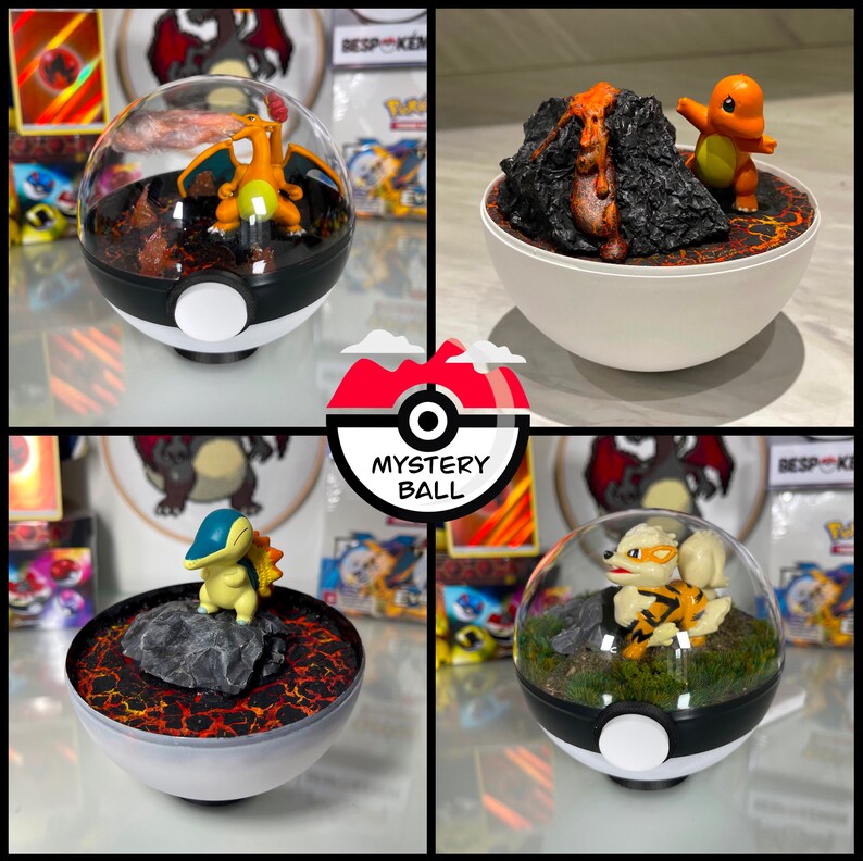 Pokemon Mystery Terrarium 10cm Fire Etsy