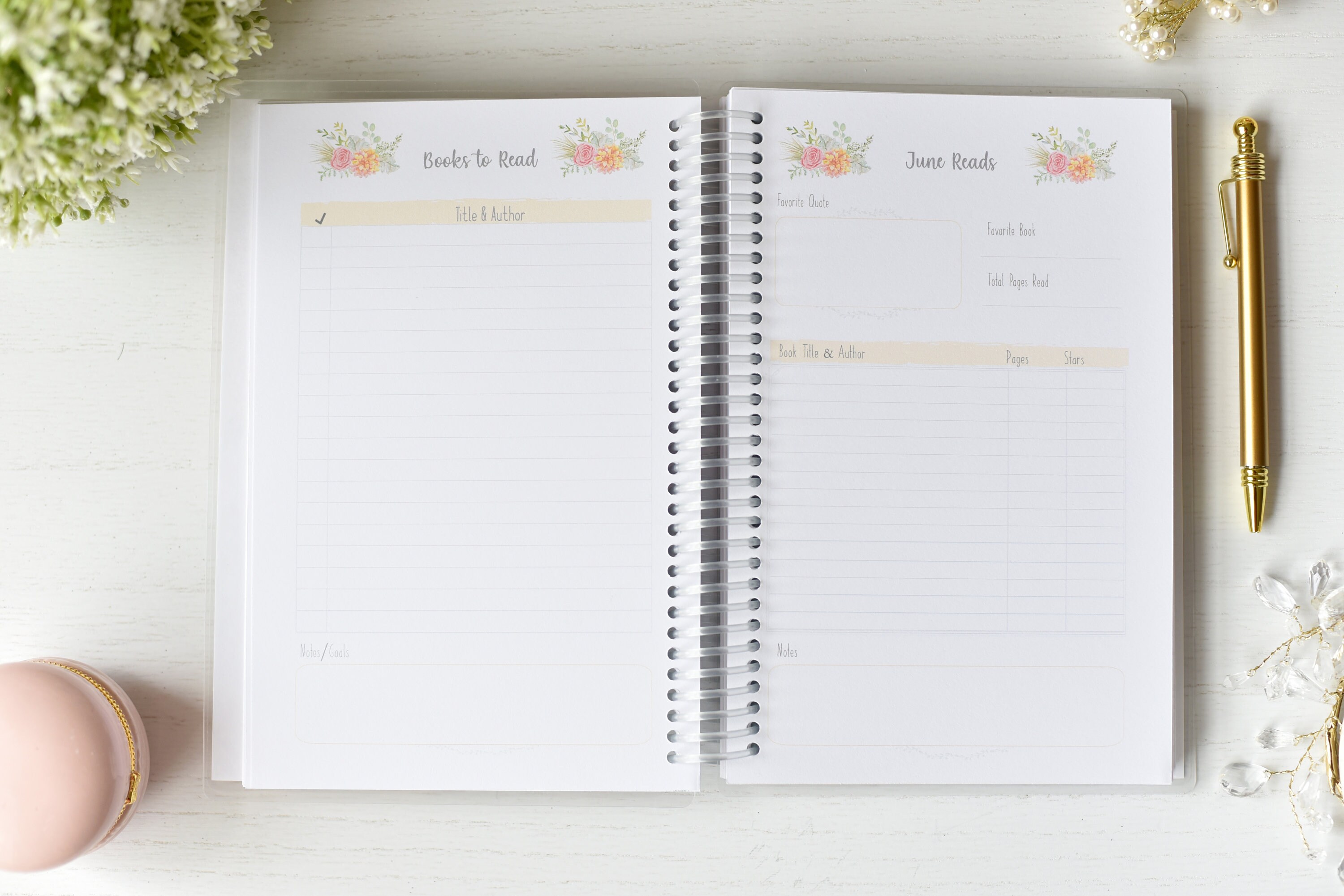 Reading Planner Book Planner Book Journal Reading Tracker Etsy