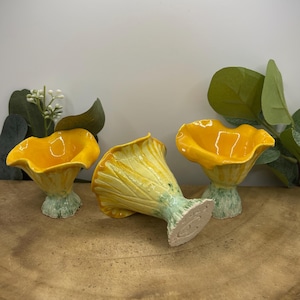 Handmade Ceramic Chanterelle Mushroom Shot Glass, Novelty Drinkware