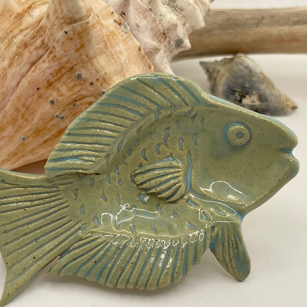 Fish Dish Small Handmade Decorative Ceramic One-of-Kind plate