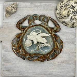 Crab Trinket Dish, Ring Dish, Soap Dish, Hostess Gift, Beach Decor, Coastal