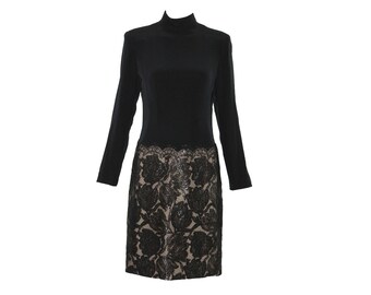 Rare BOB MACKIE Stunning 80s Black Cocktail Dress
