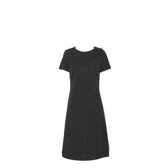 Norman Wiatt Knits 1960s Vintage Black Day Dress