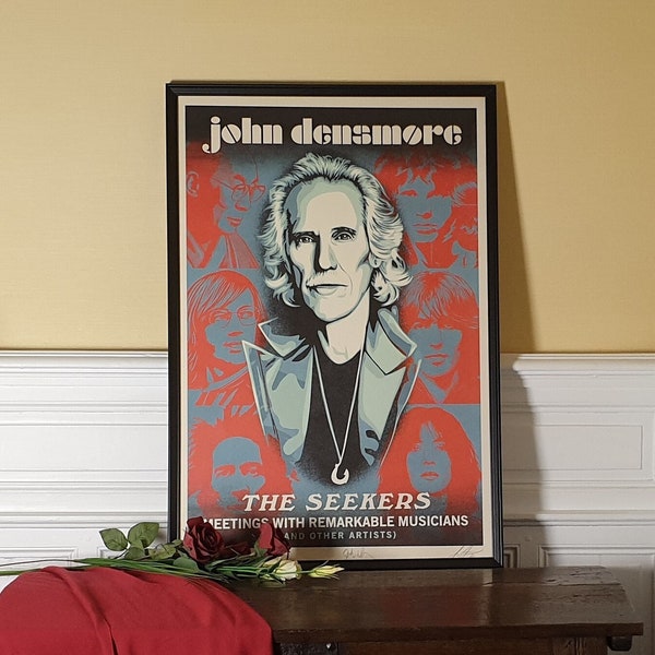 Großformatiges signiertes Poster - John Densmore the Seekers - Shepard Fairey (OBEY) - The Doors - Limited Edition 1000 ex. - Lithographie - 2020