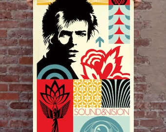 Póster de gran formato firmado - Moudlar Sound and Vision - Shepard Fairey (OBEY) - Edición limitada de 500 - Litografía - 2026