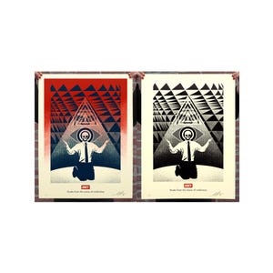2 gesigneerde posters - Obey Conformity Trance - Rood & Zwart Tweeluik - Shepard Fairey (OBEY) - Gelimiteerde oplage van 350 exemplaren - Zeefdrukken - 2021