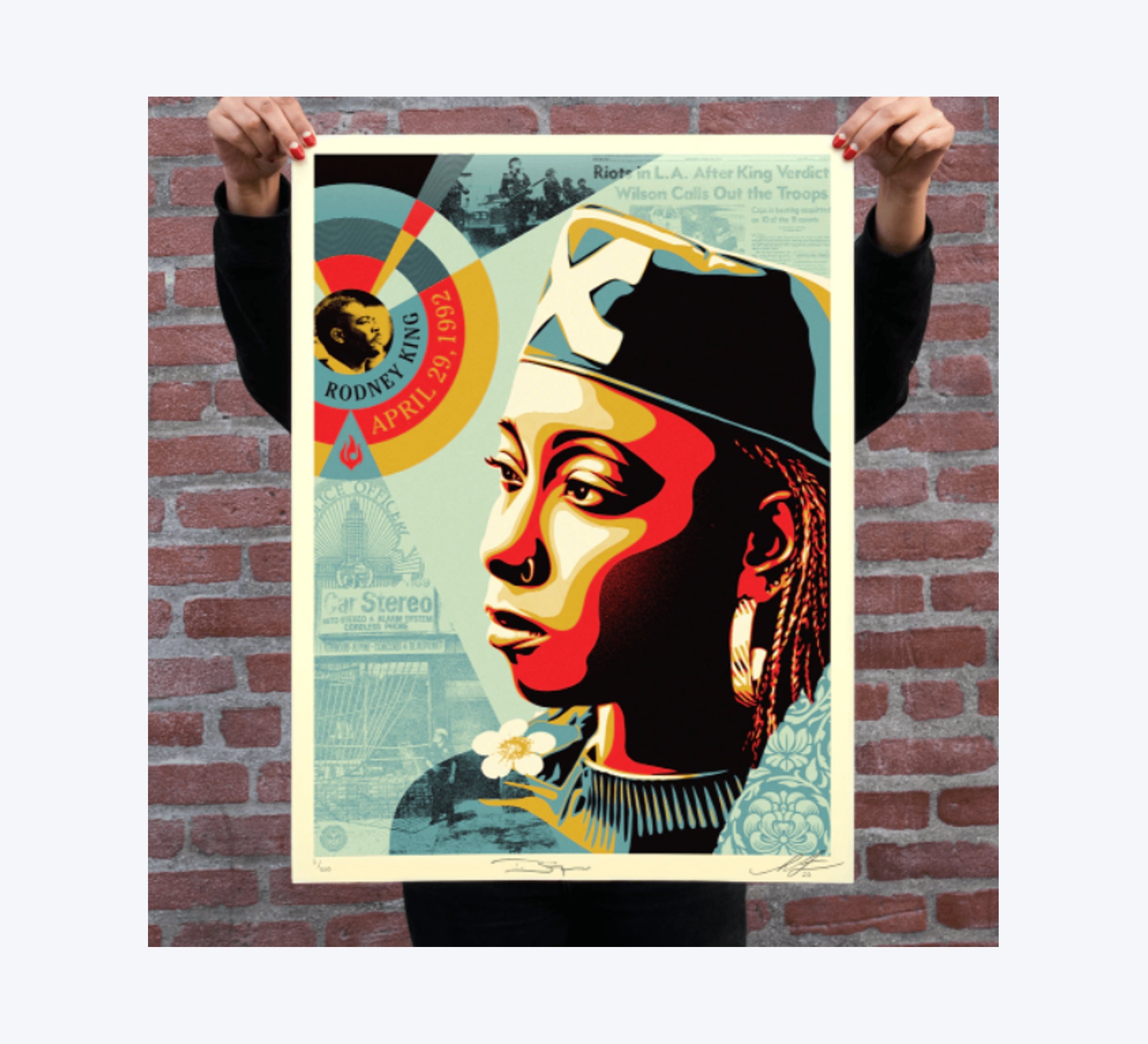 美術品・アンティーク・コレクション Shepard Fairey / OBEY シルク