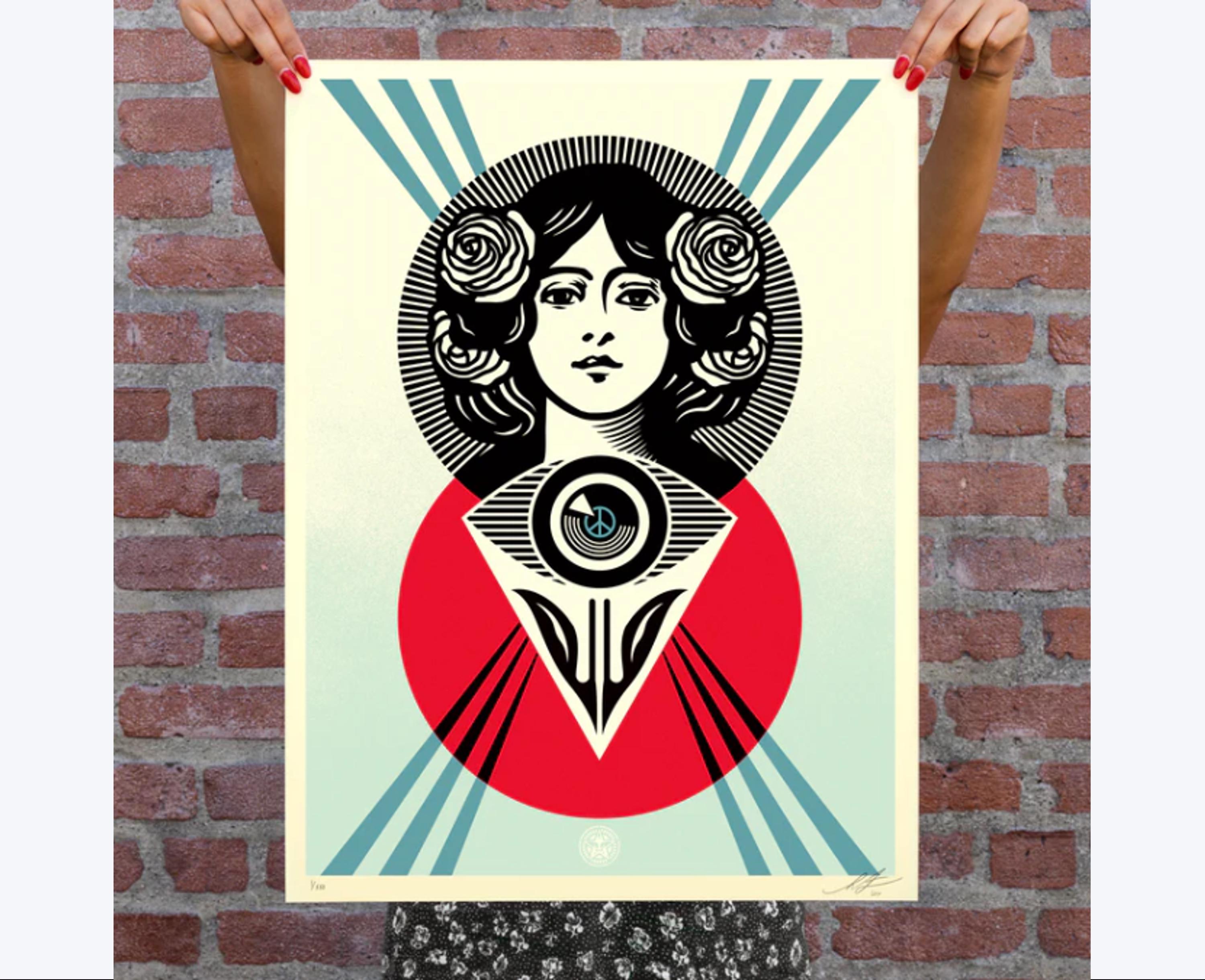 Shepard Fairey A Cracked Icon Letterpress Print