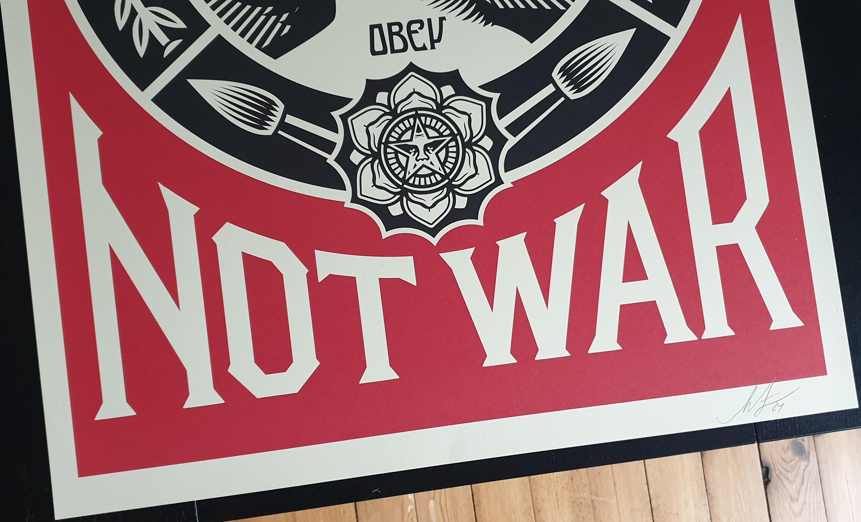 シェパード・フェアリー（OBEY）ポスター - サイン入り - Make Art Not