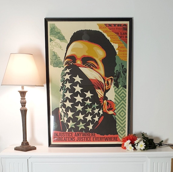 Shepard Fairey Poster OBEY SIGNIERT American Rage 2023 Open 