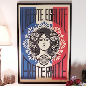 Shepard Fairey (OBEY) Poster - SIGNED - Liberty Equality Fraternity - 2025 - Open Edition Large Format