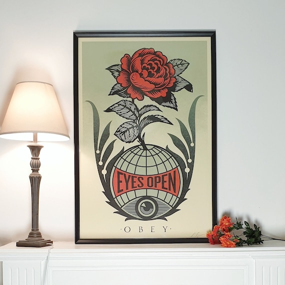 Poster Shepard Fairey OBEY SIGNED Eyes Open 2023 - Etsy