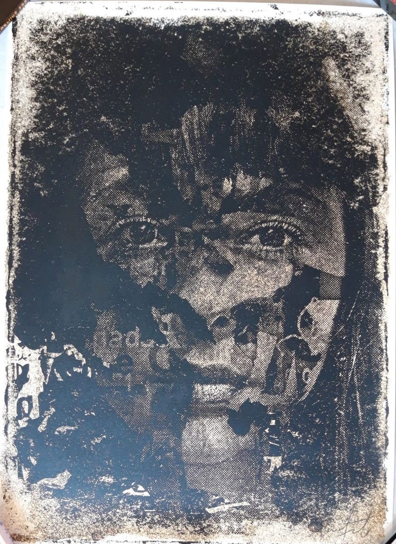 Cartaz Assinado - Oxímoro - Alexandre Farto (VHILS) - Edição limitada de 300 exemplares - Serigrafia manual - 2020 imagem 2