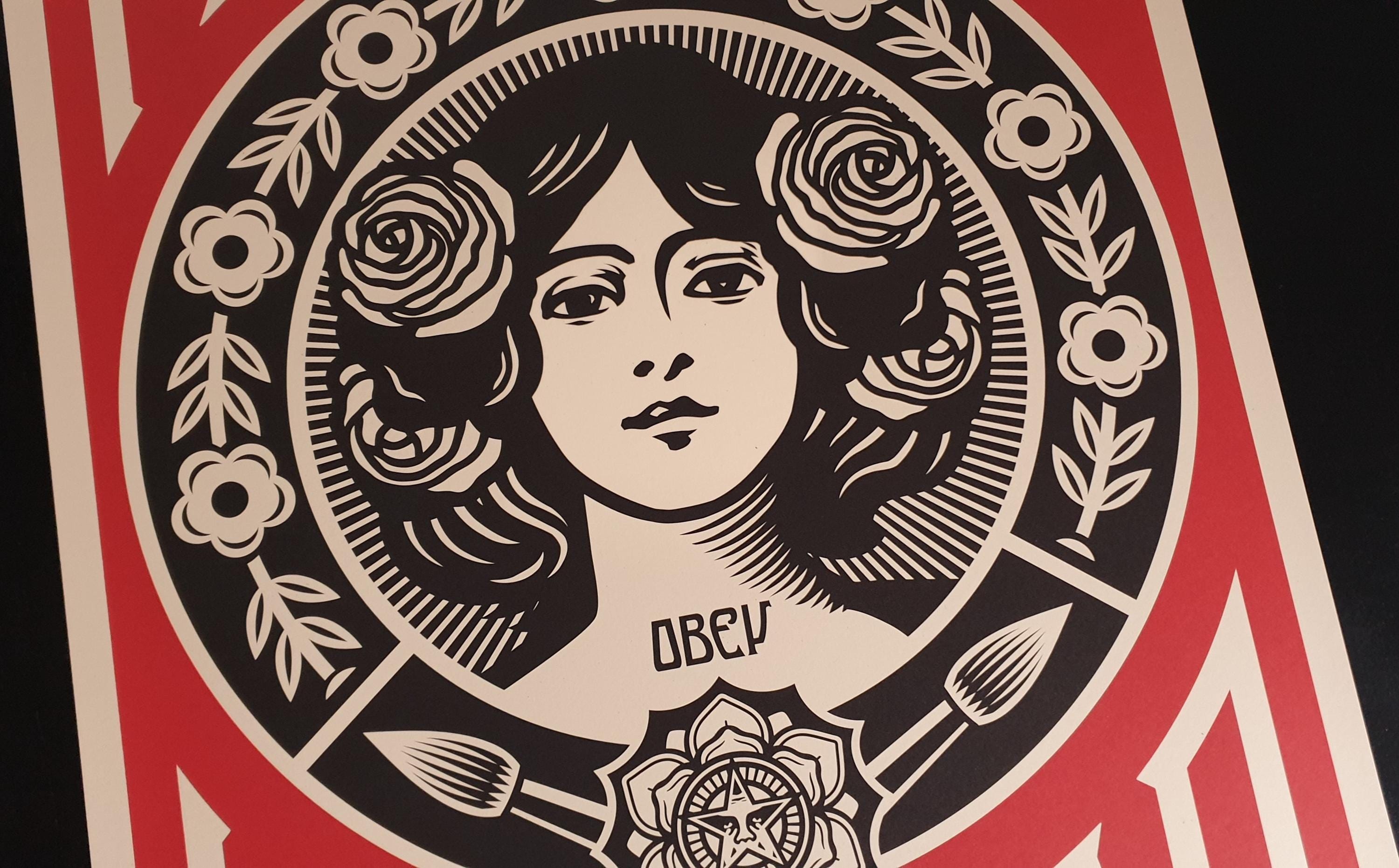 シェパード・フェアリー（OBEY）ポスター - サイン入り - Make Art Not