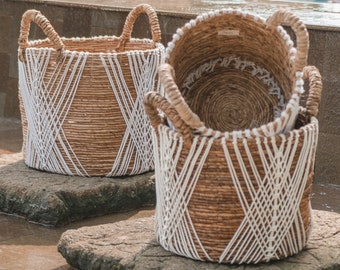 Storage Basket | Plant Basket | Laundry Basket LAWU made from Banana Fibre (3 sizes)