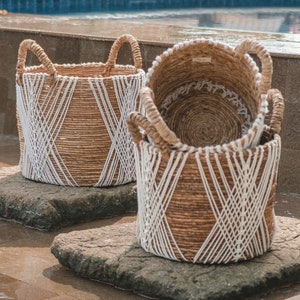 Storage Basket | Plant Basket | Laundry Basket LAWU made from Banana Fibre (3 sizes)