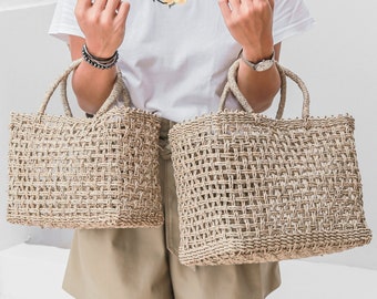 Shopping Bag Beach Bag MOYO made from Woven Seagrass (2 sizes)