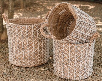 Laundry Basket | Plant Basket | Storage Basket KERSO made of Banana Fibre (3 sizes)