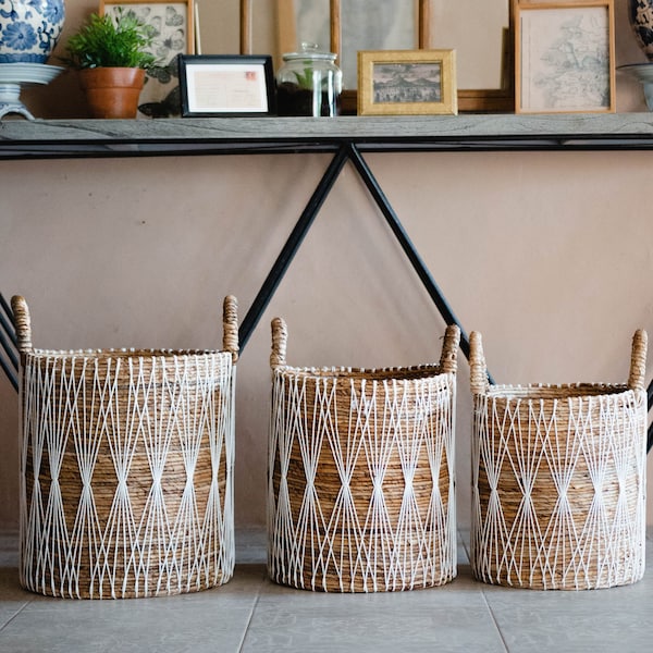 Laundry Basket | Plant Basket | Storage Basket MANDURO made of Banana Fibre (3 sizes)