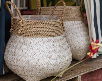 panier | Panier à linge | Panier à plantes BENOA en bambou et jonc de mer (3 tailles)