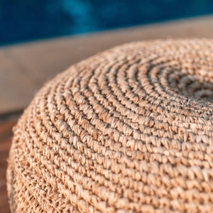 Pouf Beanbag TELU made of Raffia 2 sizes image 4