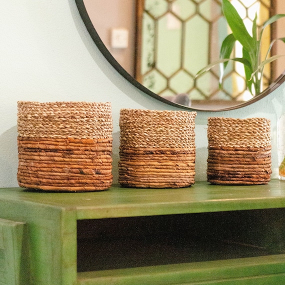 Small Seagrass Basket Plant Basket Small Storage Basket Etsy