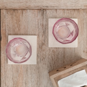 Marble Coasters Set of 4 or 8 Handmade MEWALI white image 3