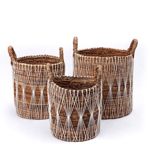 Laundry Basket Plant Basket Storage Basket MANDURO made of Banana Fibre 3 sizes image 7