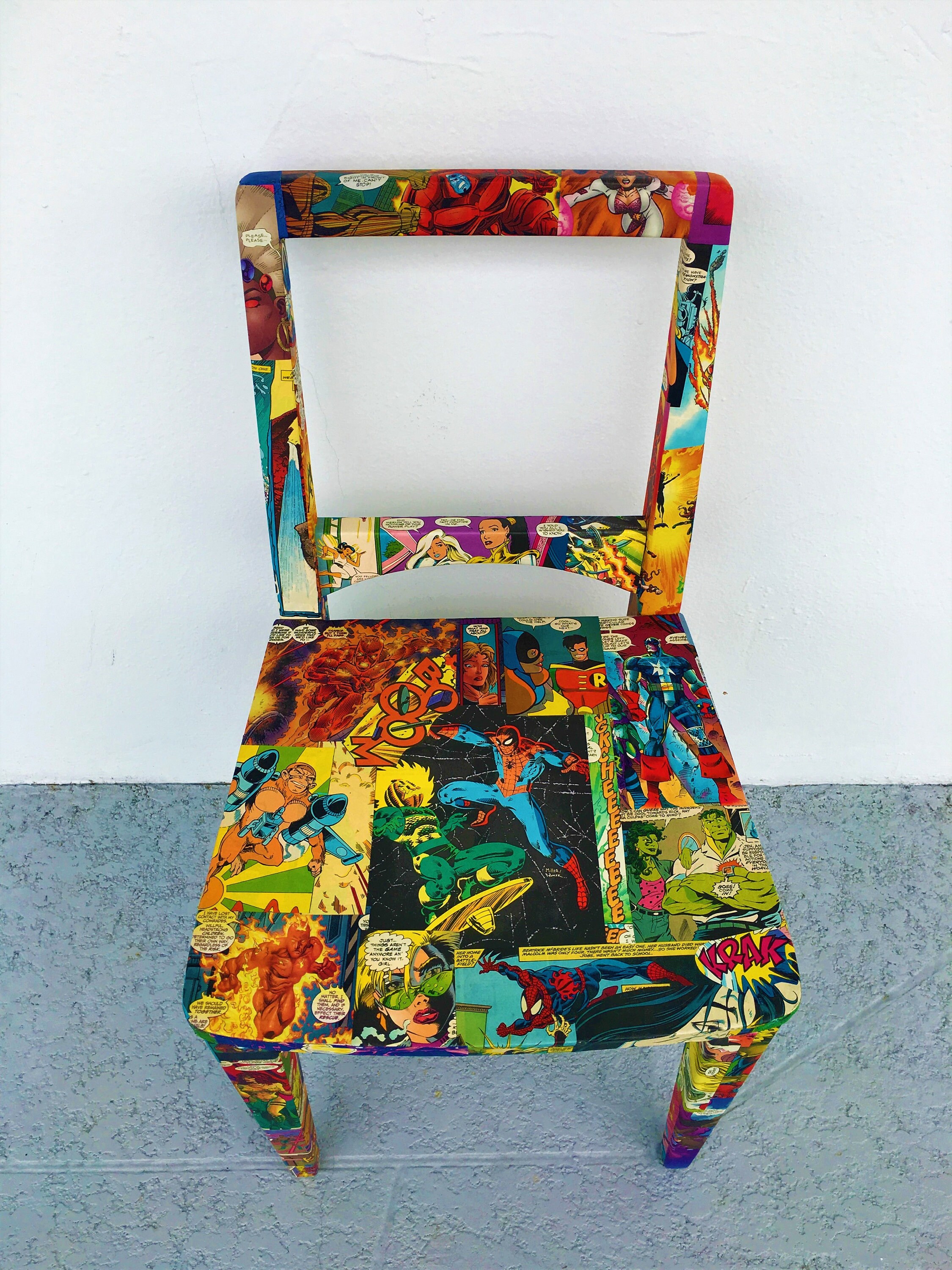 Comic Book Kids Chair Comic Book Art Kids Furniture Marvel Etsy