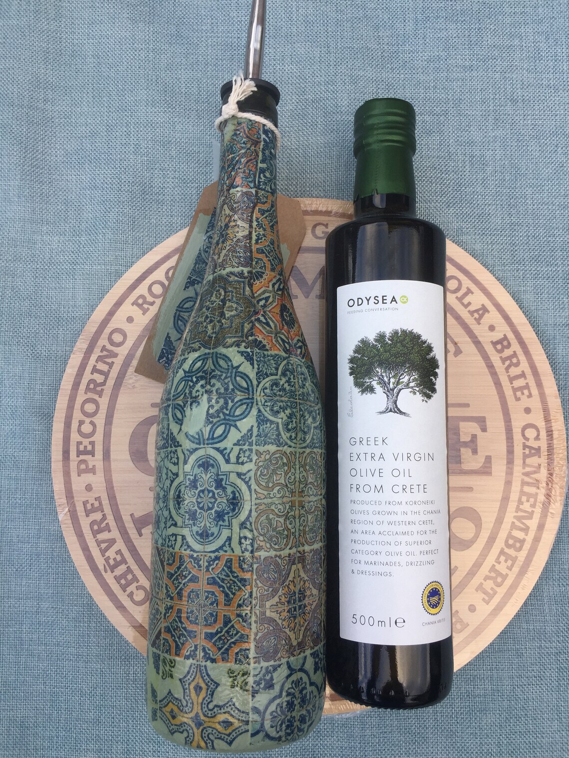 Handcrafted Olive Oil dispensers/funnel with bottle of Greek Etsy