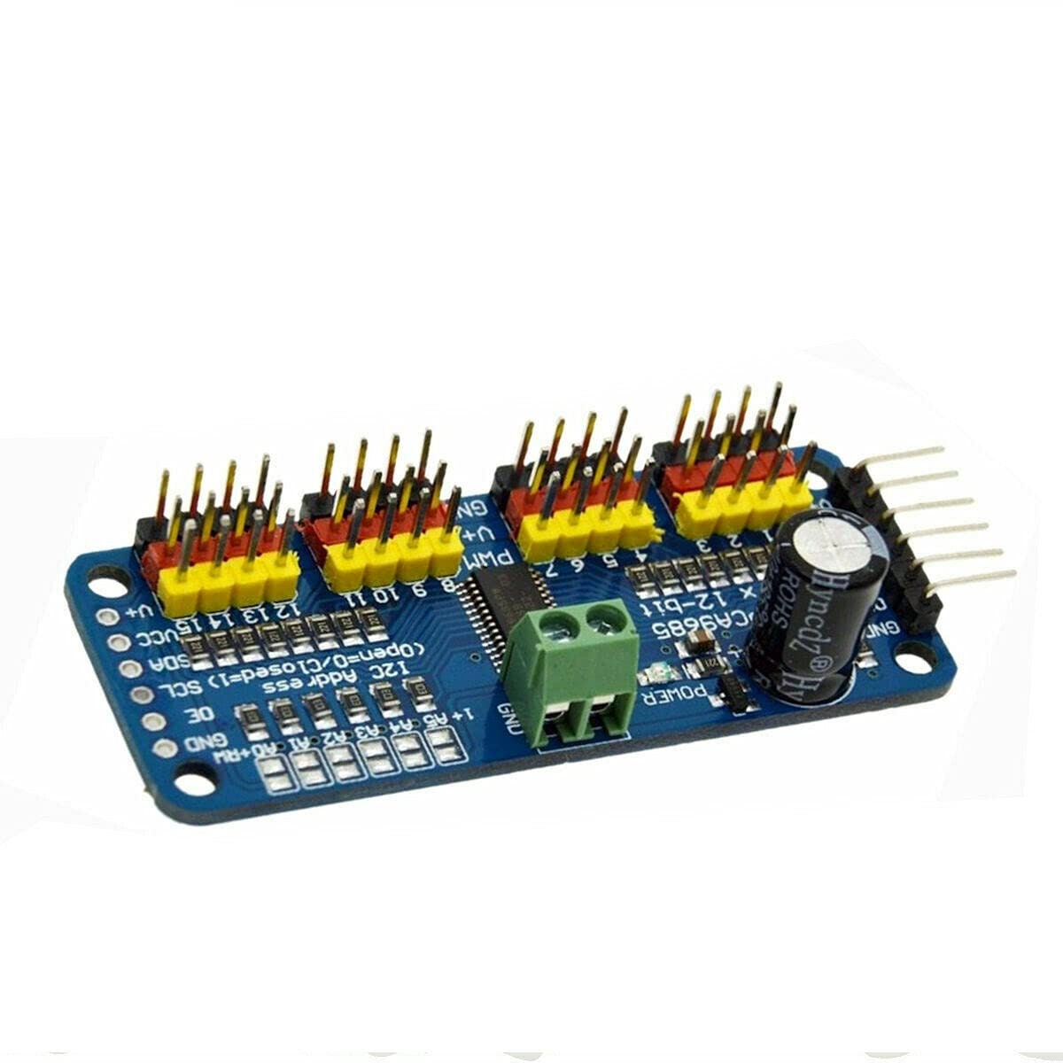 PCA9685 16-Channel 12-bit PWM Servo motor Driver I2C Module For Arduino Robot UK 